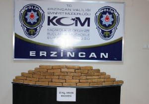 25 kilo eroin yakalandı